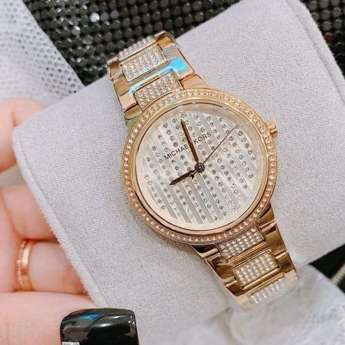  Shop Authentic Michael Kors Gabbi Crystals Gold Dial Gold Steel Strap Watch For Women - MK3985 - Luxxuri