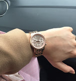  Shop Authentic Michael Kors Ritz Chronograph Rose Gold Dial Rose Gold Steel Strap Watch for Women - MK6077 - Luxxuri