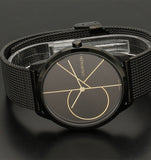  Shop Authentic Calvin Klein Minimal Black Dial Black Mesh Bracelet Watch for Men - K3M214X1 - Luxxuri