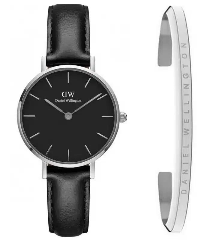 Shop Authentic Daniel Wellington Classic Petite Sheffield Black Dial Black Leather Strap Watch For Women - DW00100236 - Luxxuri