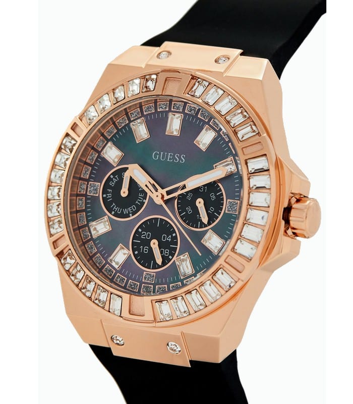  Shop Authentic Guess Venus Diamonds Black Dial Black Rubber Strap Watch for Women - GW0118L2 - Luxxuri