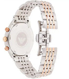  Shop Authentic Emporio Armani Zeta Chronograph Quartz White Dial Two Tone Steel Strap Watch For Men - AR1998 - Luxxuri