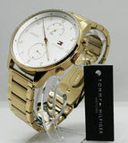  Shop Authentic Tommy Hilfiger Chase Quartz White Dial Gold Steel Strap Watch for Men - 1791576 - Luxxuri