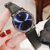  Shop Authentic Movado Museum Blue Dial Black Leather Strap Watch For Women - 2100010 - Luxxuri