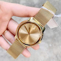  Shop Authentic Movado Bold Diamonds Gold Dial Gold Mesh Bracelet Watch For Men - 3600460 - Luxxuri