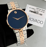  Shop Authentic Movado Museum Classic Blue Dial Two Tone Steel Strap Watch for Men - 0607267 - Luxxuri