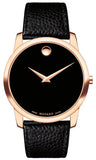  Shop Authentic Movado Museum Classic Black Dial Black Leather Strap Watch For Men - 607060 - Luxxuri
