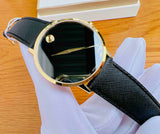  Shop Authentic Movado Museum Classic Quartz Black Dial Black Leather Strap Watch for Men - 0607195 - Luxxuri