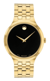  Shop Authentic Movado Veturi Quartz Black Dial Gold Steel Strap Watch for Men - 0606934 - Luxxuri