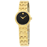  Shop Authentic Movado Veturi Quartz Black Dial Gold Steel Strap Watch for Men - 0606934 - Luxxuri