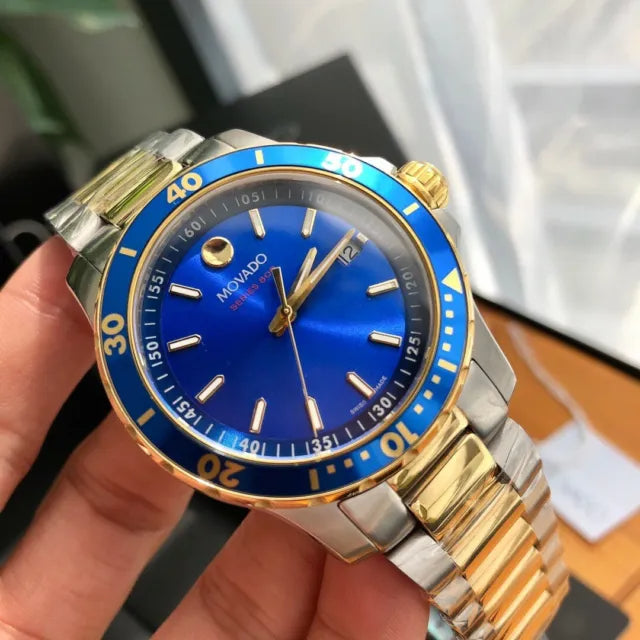  Shop Authentic Movado Series 800 Blue Dial Two Tone Steel Strap Watch for Men - 2600149 - Luxxuri