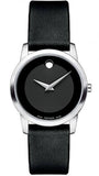  Shop Authentic Movado Museum Classic Black Dial Black Leather Strap Watch For Women - 0606503 - Luxxuri