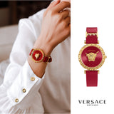  Shop Authentic Versace Palazzo Empire Greca Red Dial Red Leather Strap Watch for Women - VEDV00319 - Luxxuri