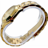  Shop Authentic Michael Kors Slim Runway Gold Dial Gold Steel Strap Watch For Women - MK3456 - Luxxuri