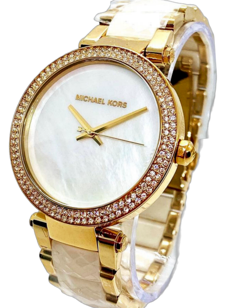  Shop Authentic Michael Kors Parker Mother of Pearl Dial Two Tone Steel Strap Watch for Women - MK6400 - Luxxuri