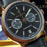  Shop Authentic Maserati Legend Chronograph Black Dial Black Leather Strap Watch For Men - R8871638001 - Luxxuri