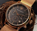  Shop Authentic Maserati Epoca Black Dial Gold Mesh Bracelet Watch For Men - R8873618005 - Luxxuri