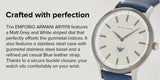  Shop Authentic Emporio Armani Renato White DIal Blue Leather Strap Watch For Men - AR11119 - Luxxuri