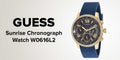  Shop Authentic Guess Sunrise Blue Dial with Diamonds Blue Rubber Strap Watch For Women - W0616L2 - Luxxuri