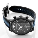 Shop Authentic Emporio Armani Luigi Chronograph Quartz Black Dial Two Tone Nylon Strap Watch For Men - AR1948 - Luxxuri