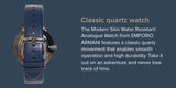  Shop Authentic Emporio Armani Modern Slim Analog Silver Dial Blue Leather Strap Watch For Men - AR11214 - Luxxuri