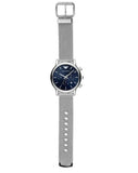  Shop Authentic Emporio Armani Luigi Chronograph Blue Dial Silver Mesh Bracelet Watch For Men - AR80038 - Luxxuri