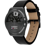  Shop Authentic Tommy Hilfiger Monogram Pop Quartz Black Dial Black Leather Strap Watch For Men - 1791773 - Luxxuri