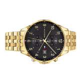  Shop Authentic Tommy Hilfiger West Chronograph Quartz Black Dial Gold Steel Strap Watch For Men - 1791708 - Luxxuri