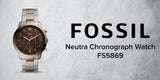  Shop Authentic Fossil Neutra Chronograph Brown Dial Two Tone Steel Strap Watch for Men - FS5869 - Luxxuri