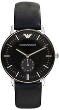  Shop Authentic Emporio Armani Gianni Quartz Black Dial Black Leather Strap Watch For Men - AR0382 - Luxxuri