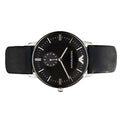  Shop Authentic Emporio Armani Gianni Quartz Black Dial Black Leather Strap Watch For Men - AR0382 - Luxxuri