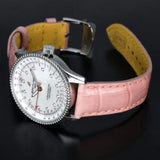 Shop Authentic Breitling Navitimer Automatic 35 Mother of Pearl Dial Pink Leather Strap Watch for Women - A17395211A1P3 - Luxxuri