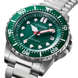  Shop Authentic Citizen Promaster Mechanical Green Dial Silver Steel Strap Watch For Men - NJ0129-87X - Luxxuri