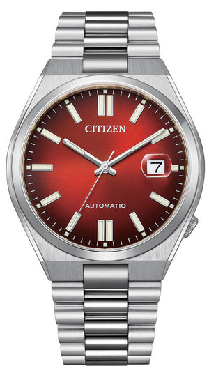  Shop Authentic Citizen Tsuyosa Automatic Red Dial Silver Steel Strap Watch For Men - NJ0150-56W - Luxxuri