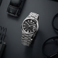  Shop Authentic Citizen Tsuyosa Automatic Black Dial Silver Steel Strap Watch For Men - NJ0150-56E - Luxxuri