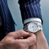  Shop Authentic Citizen Tsuyosa Automatic White Dial Silver Steel Strap Watch For Men - NJ0150-81A - Luxxuri