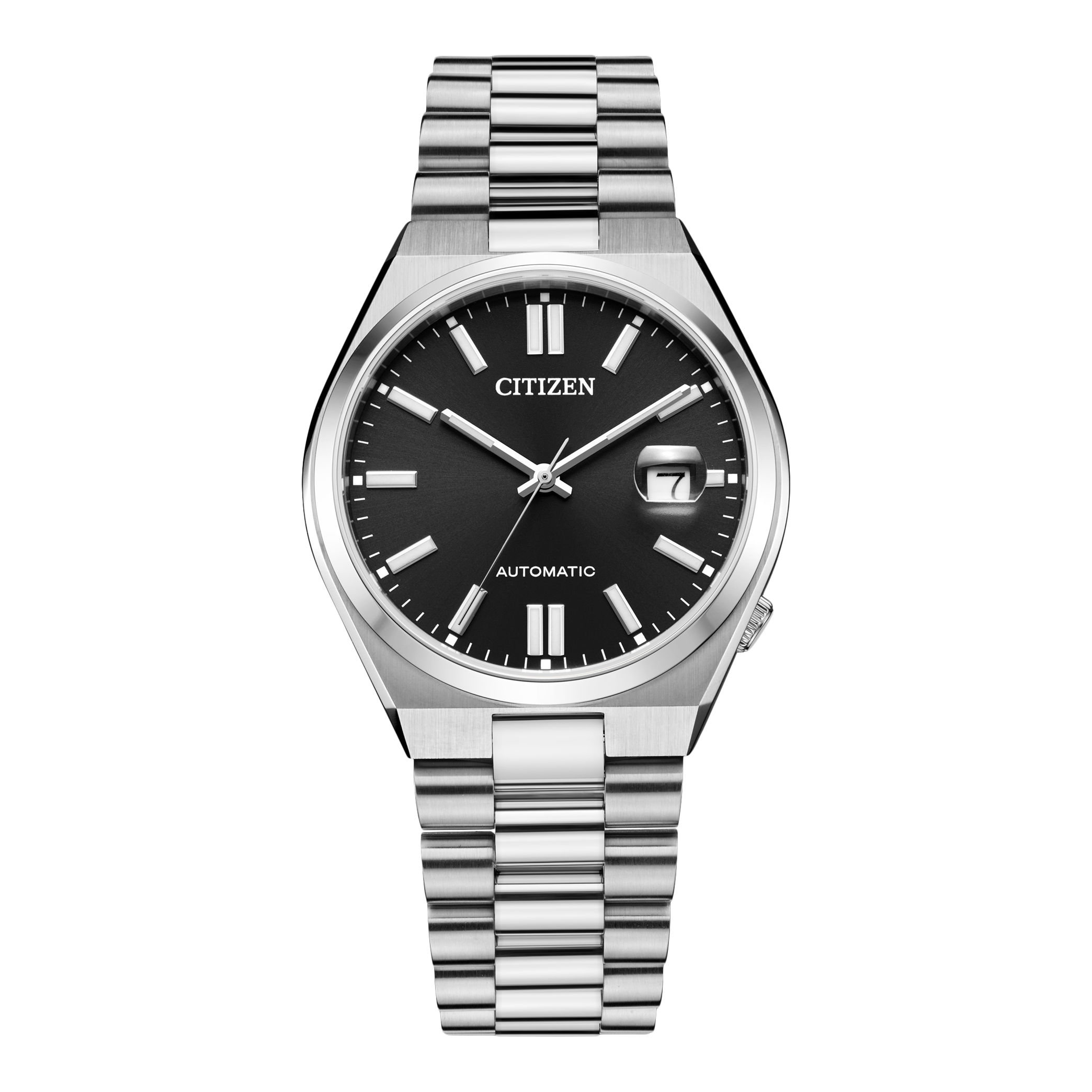Citizen Tsuyosa Automatic Black Dial Silver Steel Strap Watch For Men - NJ0150-81E