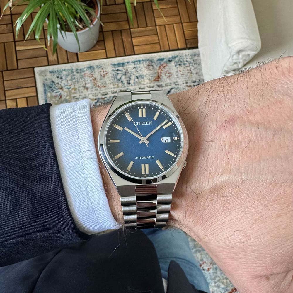  Shop Authentic Citizen Tsuyosa Automatic Dark Blue Dial Silver Steel Strap Watch For Men - NJ0151-88L - Luxxuri