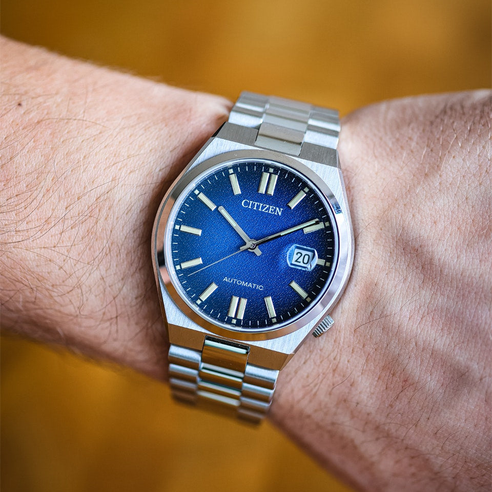  Shop Authentic Citizen Tsuyosa Automatic Dark Blue Dial Silver Steel Strap Watch For Men - NJ0151-88L - Luxxuri