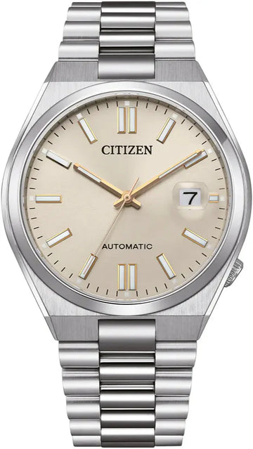  Shop Authentic Citizen Tsuyosa Automatic Oatmeal White Dial Silver Steel Strap Watch For Men - NJ0151-88W - Luxxuri