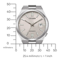  Shop Authentic Citizen Tsuyosa Automatic Oatmeal White Dial Silver Steel Strap Watch For Men - NJ0151-88W - Luxxuri