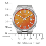  Shop Authentic Citizen Tsuyosa Automatic Orange Dial Silver Steel Strap Watch For Men - NJ0151-88Z - Luxxuri
