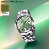  Shop Authentic Citizen x Pantone Automatic Peaceful Green Dial Silver Steel Strap Watch For Men - NJ0158-89Z - Luxxuri