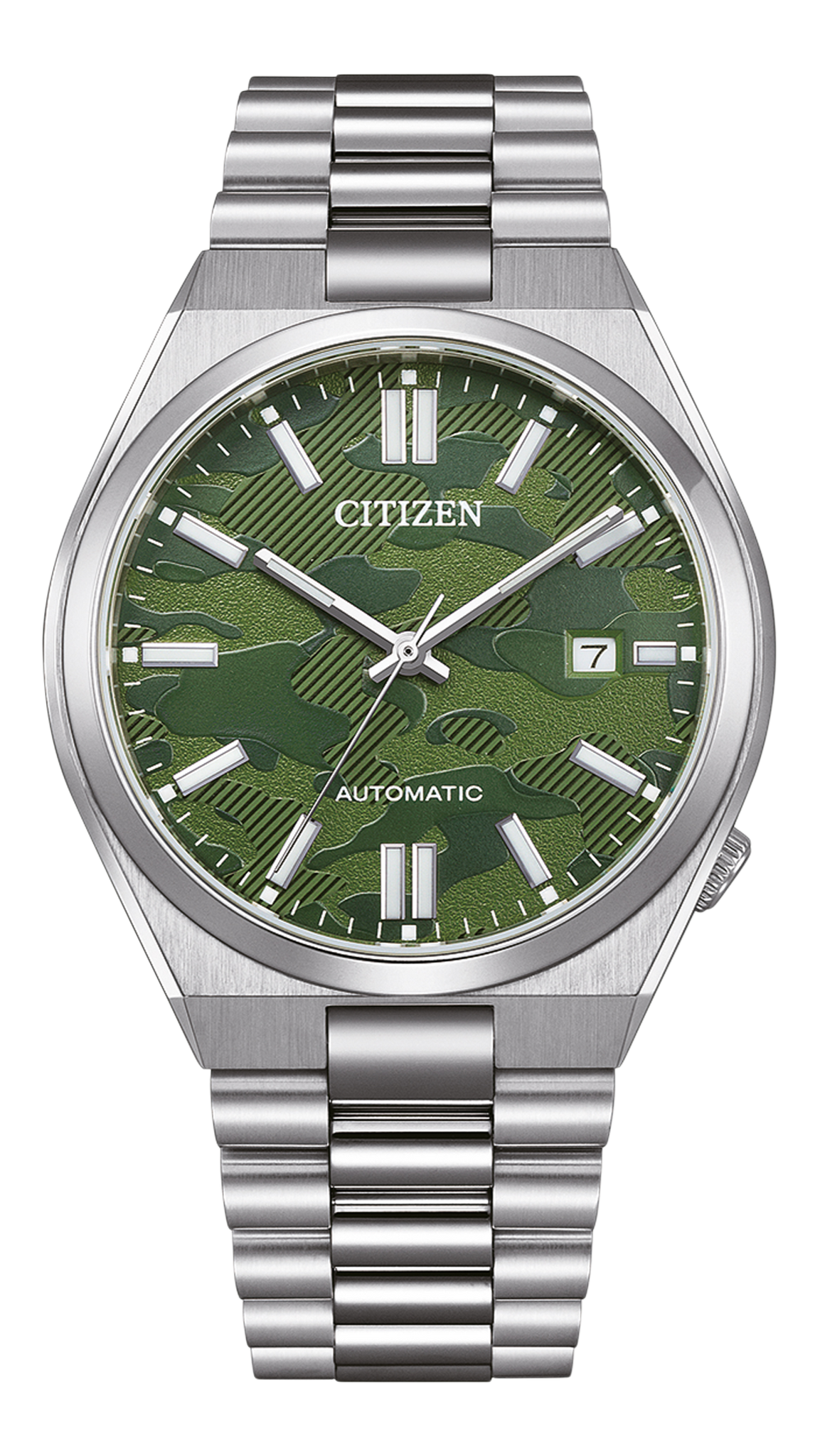  Shop Authentic Citizen Tsuyosa Automatic Camouflage Green Dial Silver Steel Strap Watch For Men - NJ0159-86X - Luxxuri
