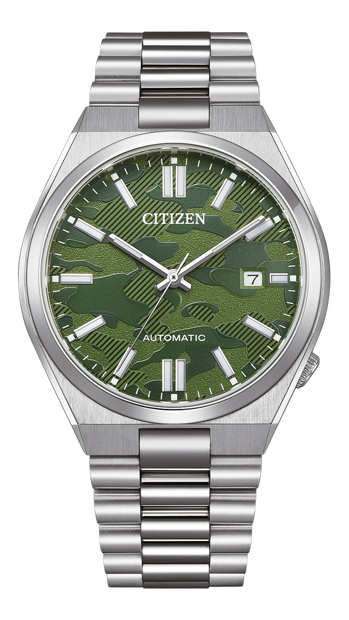  Shop Authentic Citizen Tsuyosa Automatic Camouflage Green Dial Silver Steel Strap Watch For Men - NJ0159-86X - Luxxuri