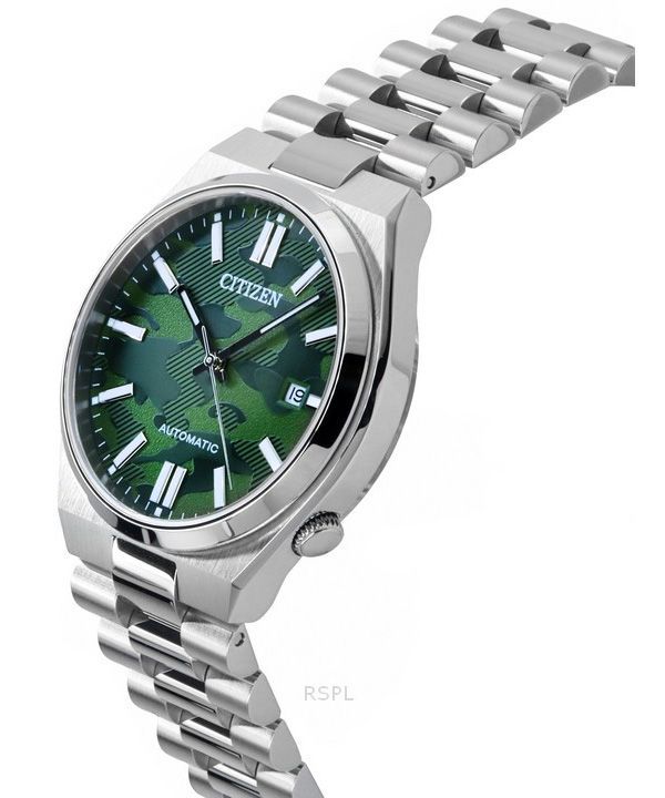  Shop Authentic Citizen Tsuyosa Automatic Camouflage Green Dial Silver Steel Strap Watch For Men - NJ0159-86X - Luxxuri
