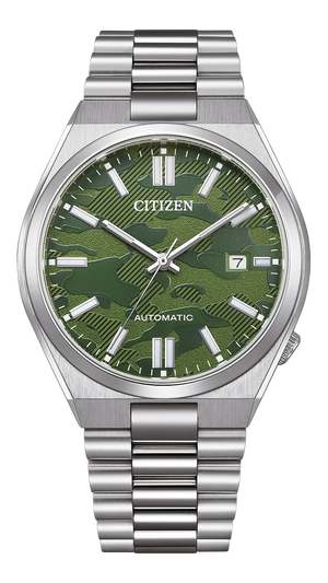  Shop Authentic Citizen Tsuyosa Automatic Camouflage Green Dial Silver Steel Strap Watch For Men - NJ0159-86X - Luxxuri