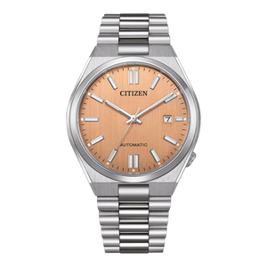  Shop Authentic Citizen Tsuyosa Automatic Salmon Orange Dial Silver Steel Strap Watch For Men - NJ0159-86Z - Luxxuri