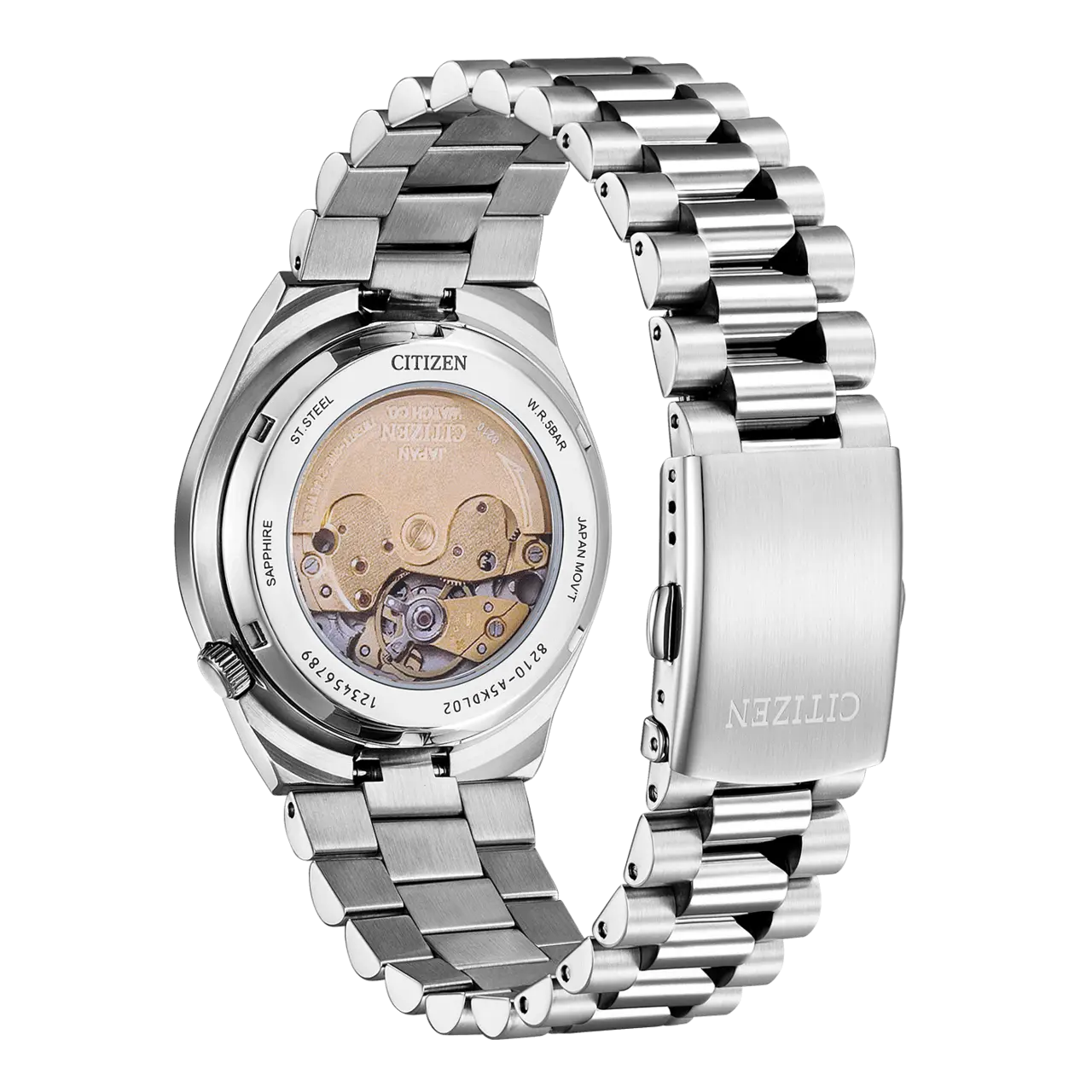  Shop Authentic Citizen Tsuyosa Automatic Salmon Orange Dial Silver Steel Strap Watch For Men - NJ0159-86Z - Luxxuri