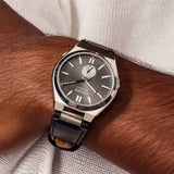  Shop Authentic Citizen Tsuyosa Automatic Grey Dial Black Leather Strap Watch for Men - NK5010-01H - Luxxuri